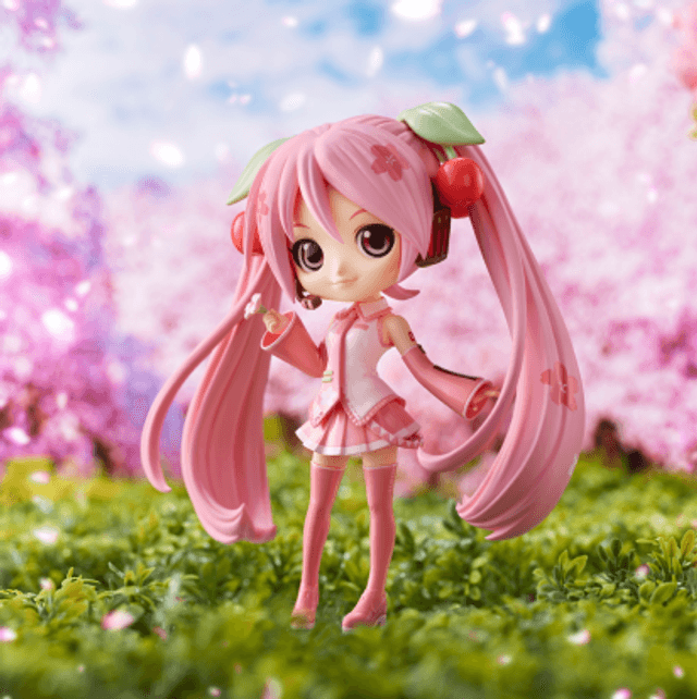Figurine Q Posket Hatsune Miku Sakura Miku version A