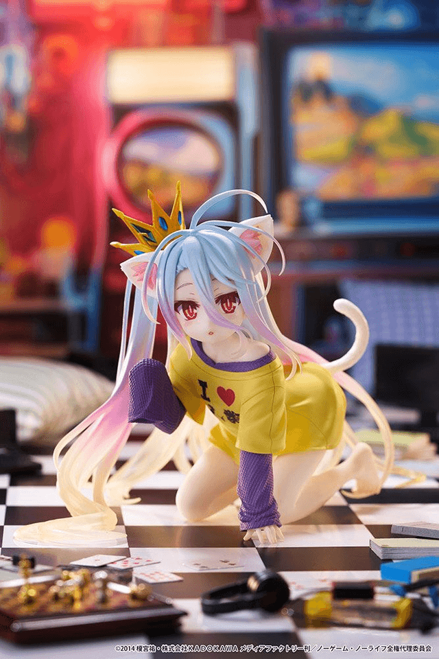 Figurine Shiro (No Game No Life) Desktop Cute Cat Ear T-Shirt